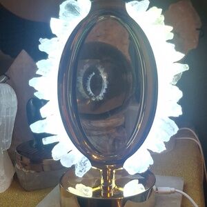 White Quartz Crystals Gold Light